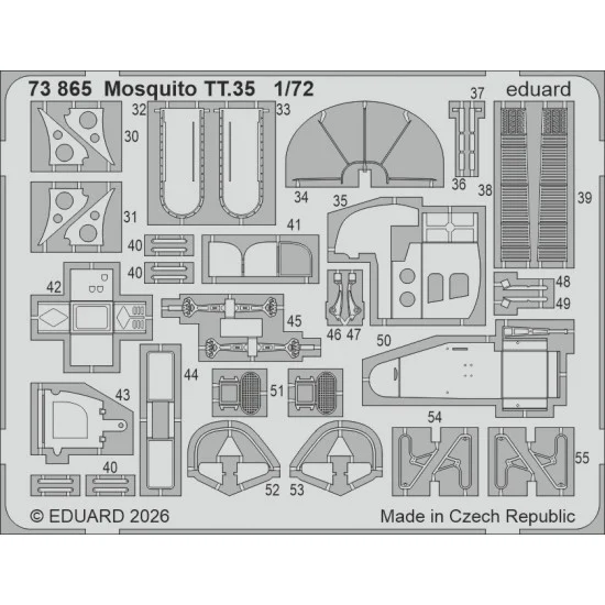 Eduard 73865 1/72 de Havilland Mosquito TT.35 Photo-etched set for Airfix kits