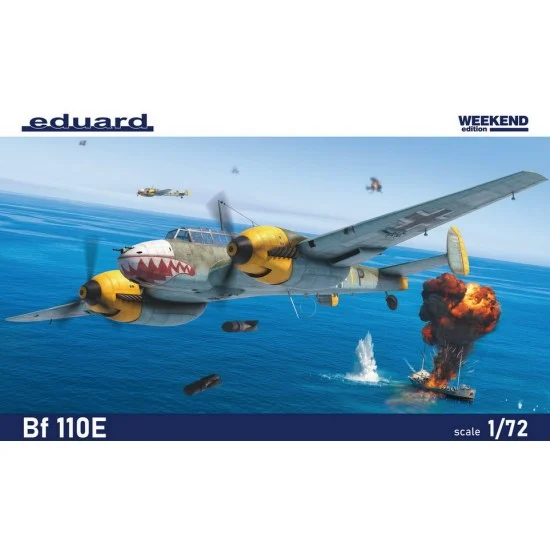 Eduard 7464 1/72 WWII German Messerschmitt Bf 110E Twin-engine Heavy Fighter [Weekend Edition]