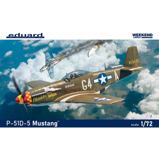 Eduard 7476 1/72 WWII US P-51D-5 Mustang Fighter Aircraft [Weekend Edition]