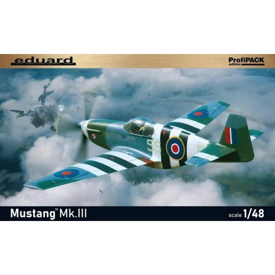 Eduard 82109 1/48 WWII RAF P-51B/C Mustang Mk.III Fighter [Profipack]