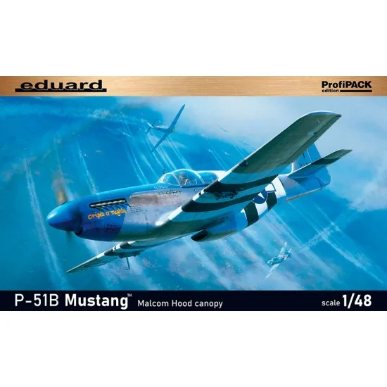 Eduard 82176 1/48 WWII US P-51B Mustang Malcolm Hood Canopy Fighter Aircraft [ProfiPACK]