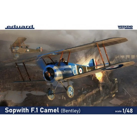 Eduard 8485 1/48 Sopwith F.1 Camel w/Bentley BR.1 Rotary Engine [Weekend Edition] - Model Planes