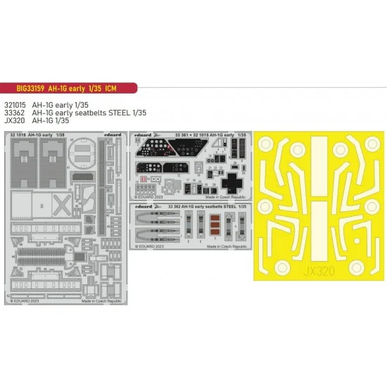 Eduard BIG33159 1/35 Bell AH-1G Cobra Early Super Detail Parts for ICM kits