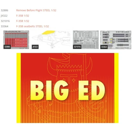 Eduard BIG33160 1/32 Lockheed Martin F-35B Lightning II Super Detail Set for Trumpeter kits