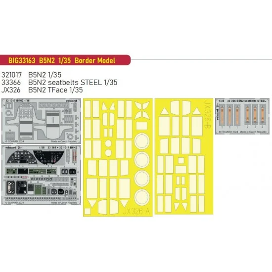 Eduard BIG33163 1/35 Nakajima B5N2 Kate Super Detail Set for Border Model kits - Model Planes