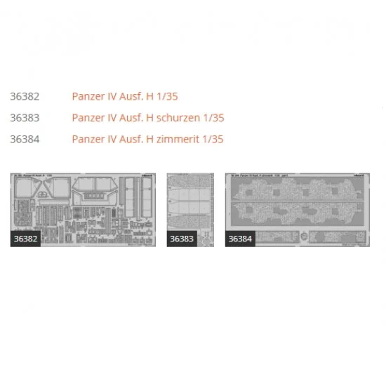 Eduard BIG3591 1/35 Panzer IV Ausf. H Super Detail Set for Academy kits - Military Vehicles & Tanks