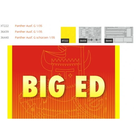 Eduard BIG3598 1/35 Panther Ausf. G Super Detail Set for Rye Field Model - Military Vehicles & Tanks