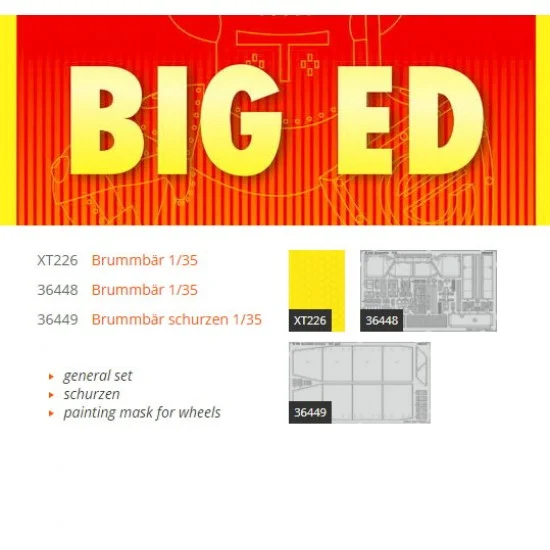 Eduard BIG3599 1/35 Sturmpanzer IV Brummbar Super Detail Set for Academy kits - Military Vehicles & Tanks