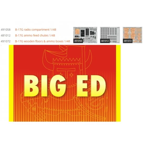 Eduard BIG49256 1/48 Boeing B-17G Flying Fortress Part III Super Detail Set for HK Models