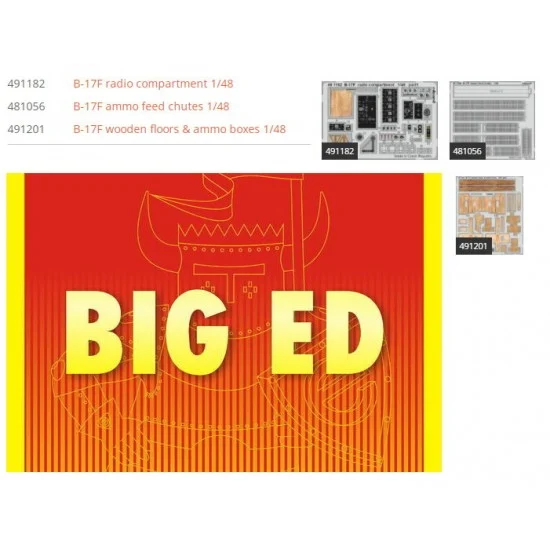 Eduard BIG49300 1/48 Boeing B-17F Flying Fortress Part III Super Detail Set for HK Model