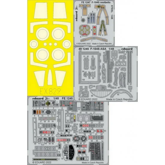 Eduard BIG49320 1/48 Aeritalia F-104S Starfighter ASA Super Detail Set for Kinetic kits