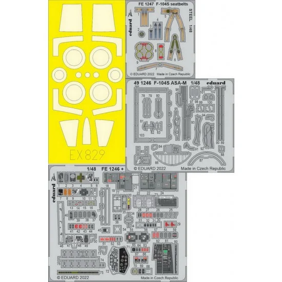 Eduard BIG49321 1/48 Aeritalia F-104S Starfighter ASA-M Super Detail Set for Kinetic kits