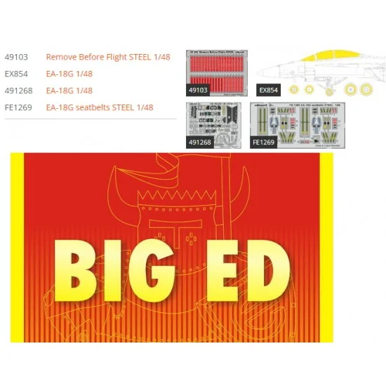 Eduard BIG49332 1/48 Boeing EA-18G Growler Super Detail Set for HobbyBoss kits
