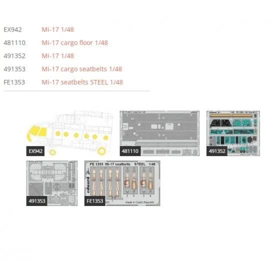 Eduard BIG49374 1/48 Mil Mi-17 Super Detail Set for AMK kits