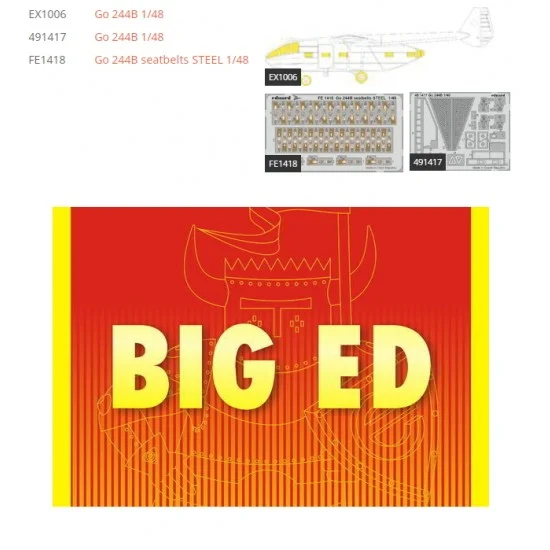 Eduard BIG49404 1/48 Gotha Go 244B Super Detail Set for ICM kits - Model Planes