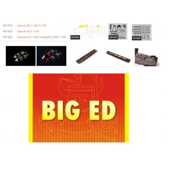 Eduard BIG49408 1/48 Fairey Gannet AS.4 Super Detail Set for Airfix kits - Model Planes