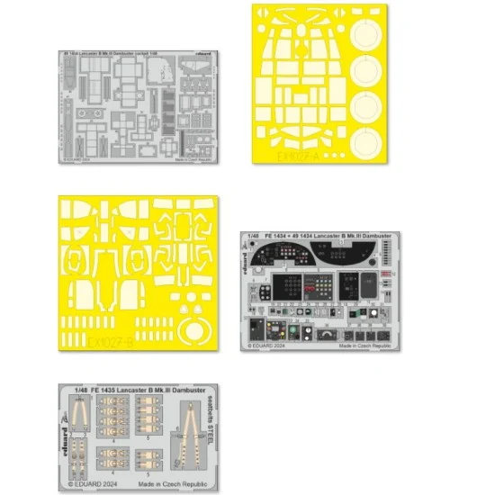 Eduard BIG49412 1/48 Avro Lancaster B Mk.III Dambuster PART I Super Detail Set for HK Models kits - Model Planes