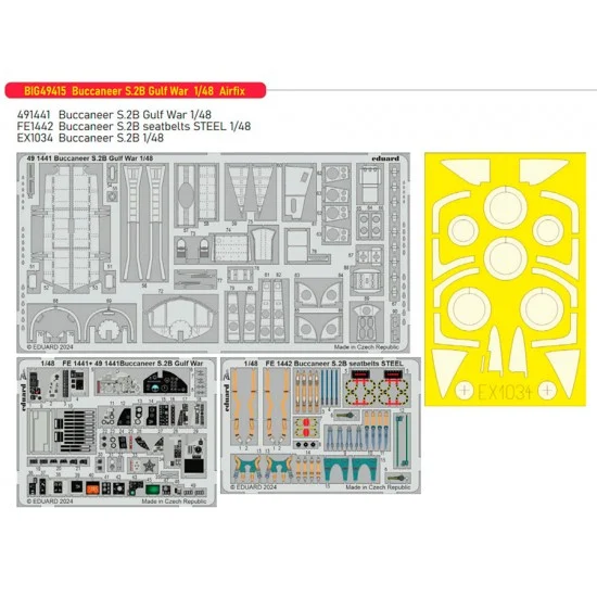 Eduard BIG49415 1/48 Gulf War Blackburn Buccaneer S.2B Super Detail Set for Airfix kits - Model Planes