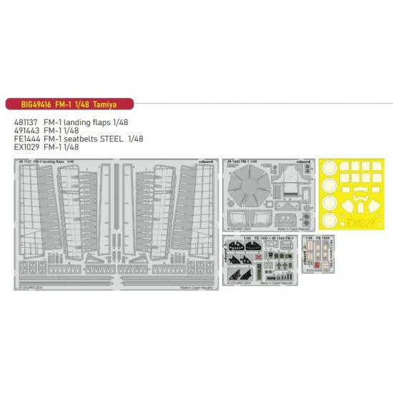 Eduard BIG49416 1/48 FM-1 Wildcat Super Detail Set for Tamiya kits