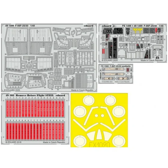 Eduard BIG49445 1/48 F-86F-25/30 Super Detail Set for Airfix kits