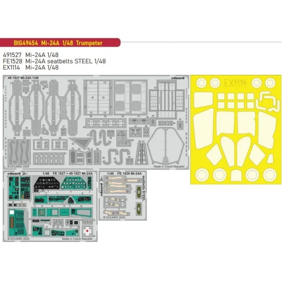 Eduard BIG49454 1/48 Mi-24A Super Detail Set (PE) for Trumpeter kits