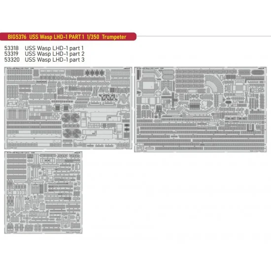 Eduard BIG5376 1/350 USS Wasp LHD-1 Part 10 Super Detail set for Trumpeter kits