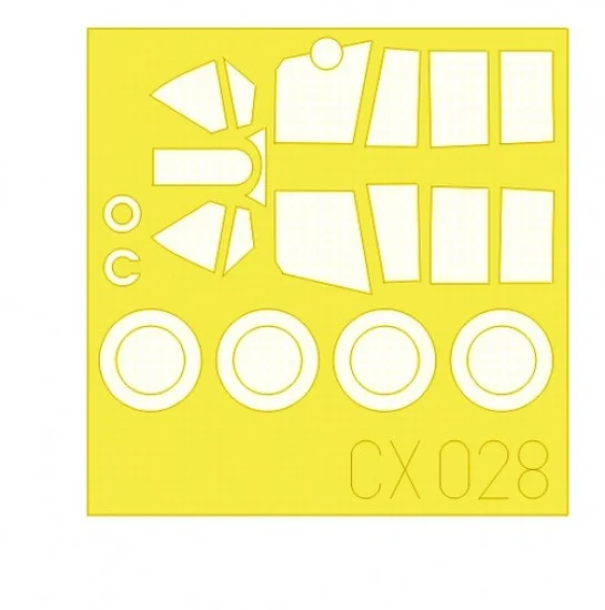 Eduard CX028 1/72 Curtiss P-40N Warhawk Paint Mask for Hasegawa kit