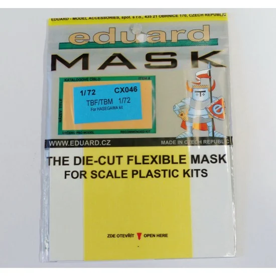 Eduard CX046 1/72 Grumman TBF/TBM Avenger Paint Mask for Hasegawa kit - Model Planes