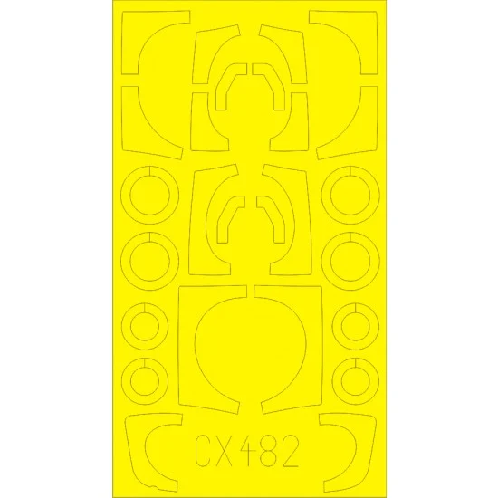 Eduard CX482 1/72 Mikoyan MiG-29UB Fulcrum Izdeliye 9.51 Paint Mask for Trumpeter kit #01677