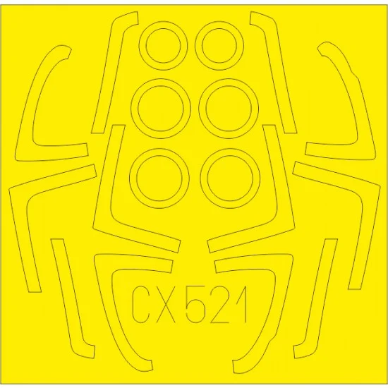 Eduard CX512 1/72 Mikoyan-Gurevich MiG-21MF TFace Paint Masks for Eduard kits