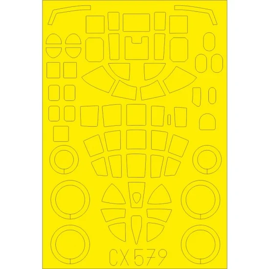 Eduard CX579 1/72 North American B-25B Mitchell Paint Masking for Airfix kits