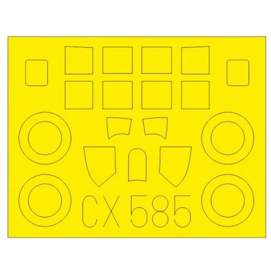 Eduard CX585 1/72 Grumman Wildcat Mk.VI Paint Masking Sheets for Arma Hobby kits - Model Planes
