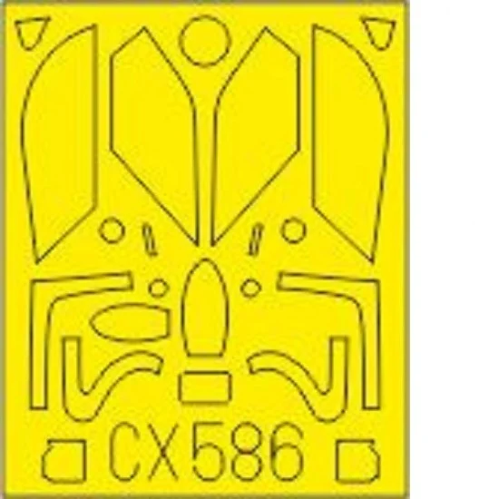 Eduard CX586 1/72 Mikoyan-Gurevich MiG-21PF Masking Sheet for Eduard kits