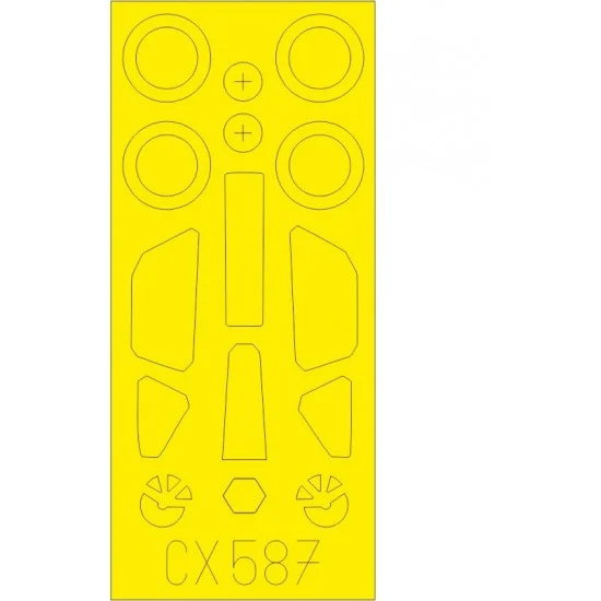 Eduard CX587 1/72 Sukhoi Su-39 Masking Sheet for Zvezda kits