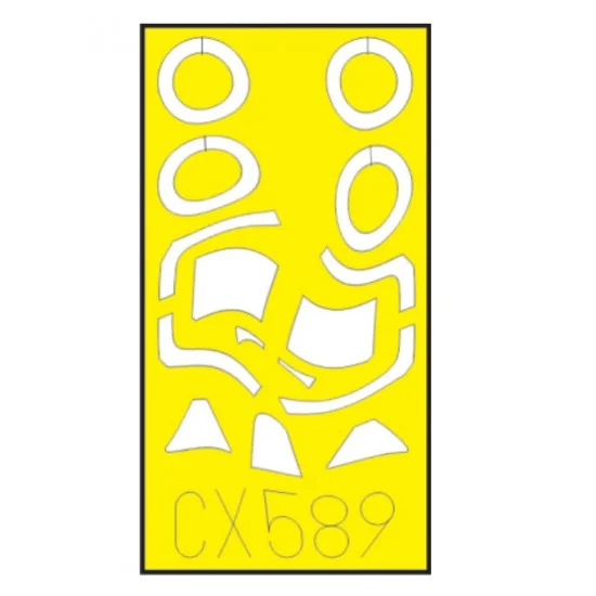 Eduard CX589 1/72 Supermarine Spitfire Mk.Vc Paint Masking Sheet for Airfix kits - Model Planes