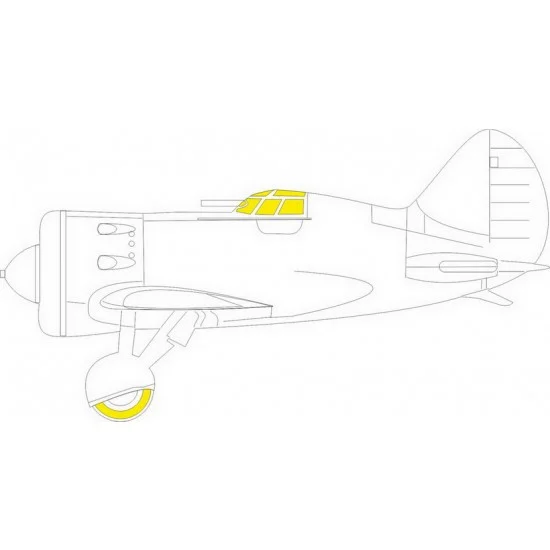 Eduard CX631 1/72 Polikarpov I-16 Type 5 Paint Masking for Clear Prop kits