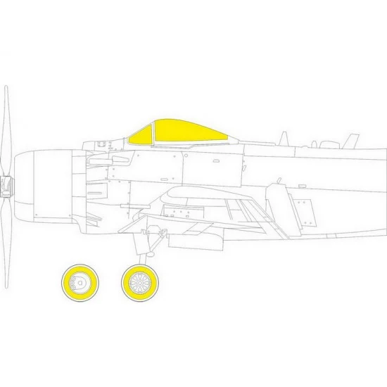 Eduard CX636 1/72 Douglas A-1J Skyraider Masking for Hasegawa/Hobby 2000 kits