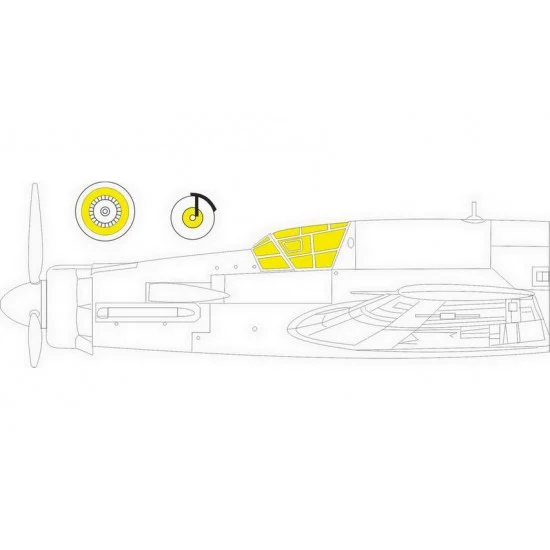 Eduard CX640 1/72 Dornier Do 335A Masking for Hobby 2000/Dragon kits - Model Planes