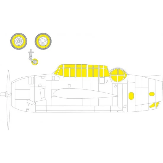 Eduard CX691 1/72 TBM-3 Avenger Masking for Hobby Boss kits