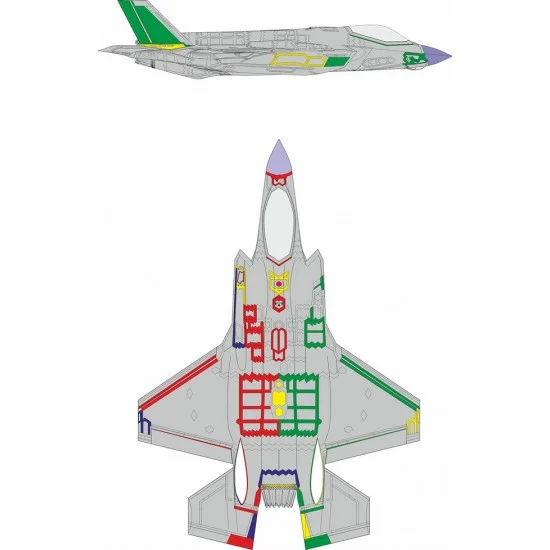 Eduard CX693 1/72 F-35A Lightning II Ram Coating Early Masking for Revell kits