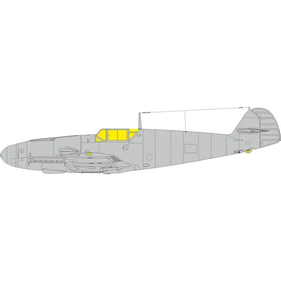Eduard CX699 1/72 Bf 109F Weekend Paint Mask for Eduard kits - Model Planes