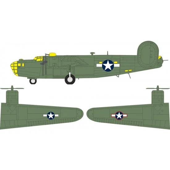 Eduard CX701 1/72 B-24D US National Insignia Paint Mask for Airfix kits
