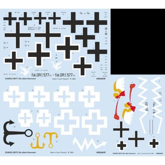 Eduard D24002 1/24 Die alten Kanonen (The old cannons) Decals for Meng kits - Military Vehicles & Tanks