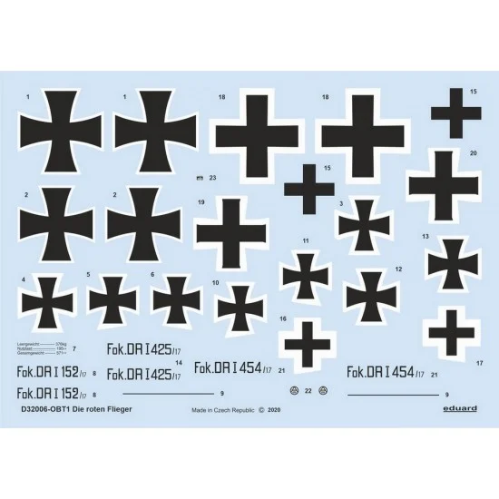 Eduard D32006 1/32 Die Roten Flieger Decals for Meng Models - Model Planes
