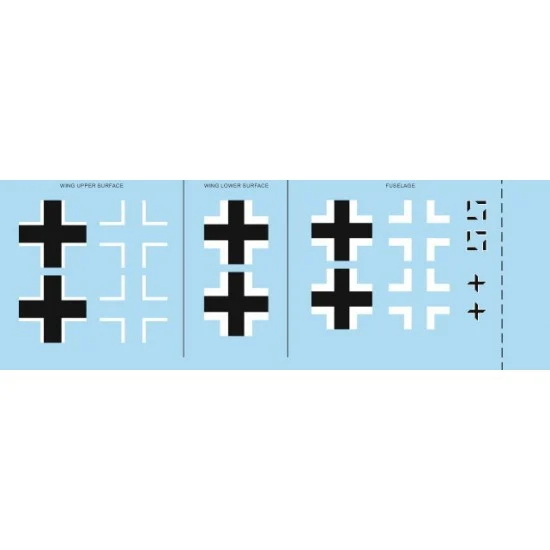 Eduard D48044 1/48 Messerschmitt Bf 109G-2 National Insignia Decals for Eduard kits