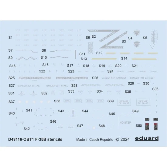 Eduard D48116 1/48 Lockheed Martin F-35B Lightning II Stencils Decal