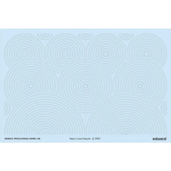 Eduard ER48012 1/48 Triple Radial Rows Raised Rivets 3D Decal - Model Planes