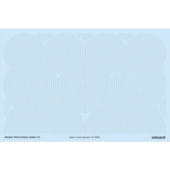Eduard ER72007 1/72 Triple Radial Rows Raised Rivets 3D Decal - Model Planes