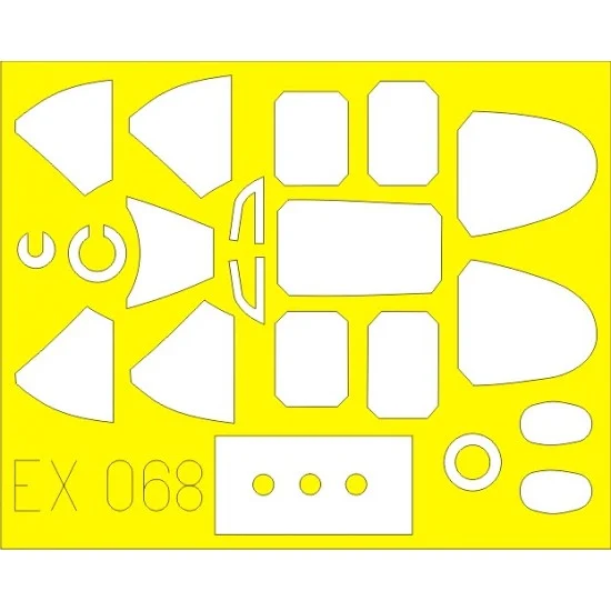 Eduard EX068 1/48 P-51A Mustang Paint Mask for Accurate Miniatures kit