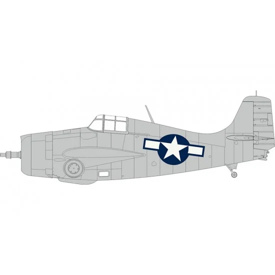 Eduard EX1031 1/48 US Grumman FM-1 Wildcat National Insignia Mask for Tamiya kits